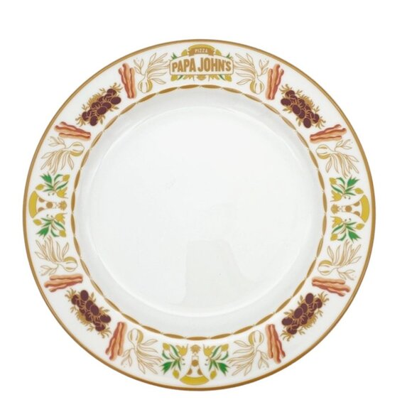 Papa John's Pizza Baconmania Collection China Dinner Plate  Limited Edition RARE - Picture 1 of 6